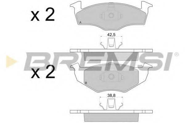 BREMSI 21865 Комплект гальмівних колодок, дискове гальмо