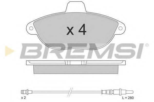BREMSI 23042 Комплект гальмівних колодок, дискове гальмо