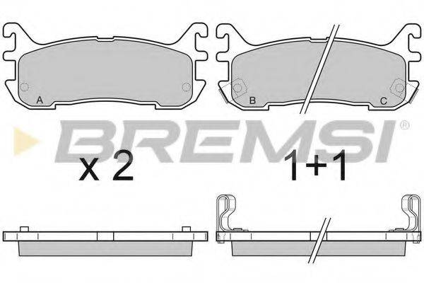 BREMSI 23388 Комплект гальмівних колодок, дискове гальмо