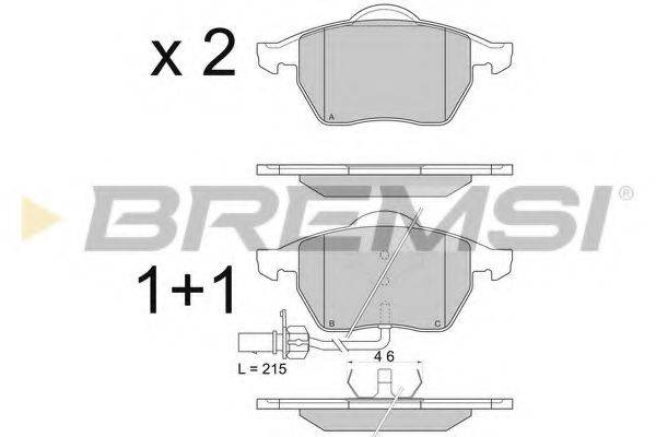 BREMSI 21938 Комплект гальмівних колодок, дискове гальмо