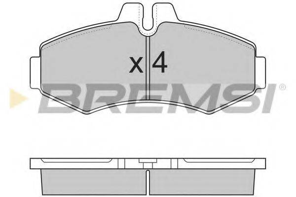 BREMSI 23022 Комплект гальмівних колодок, дискове гальмо