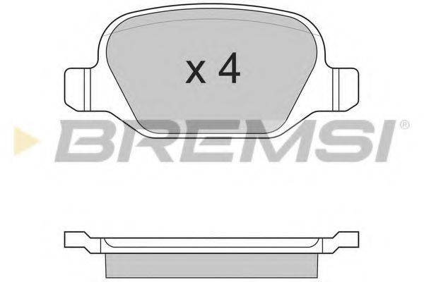 BREMSI 23601 Комплект гальмівних колодок, дискове гальмо
