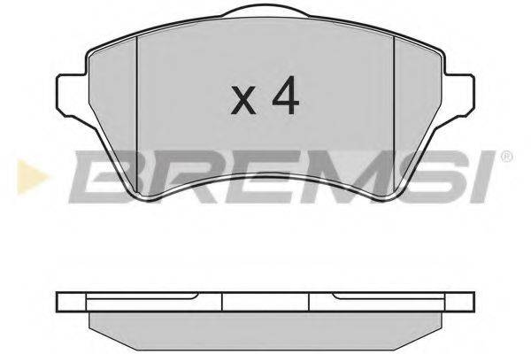 BREMSI BP2960 Комплект гальмівних колодок, дискове гальмо