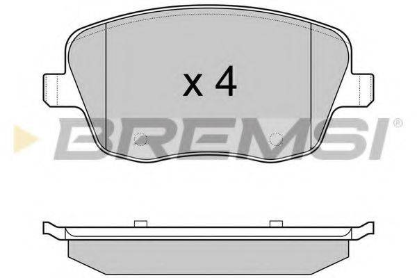 BREMSI BP2973 Комплект гальмівних колодок, дискове гальмо