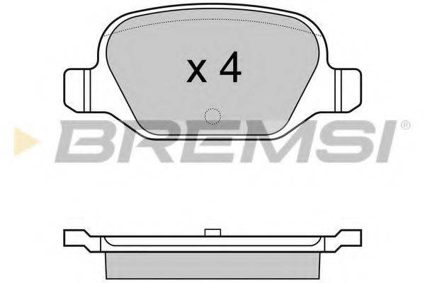 BREMSI BP2974 Комплект гальмівних колодок, дискове гальмо