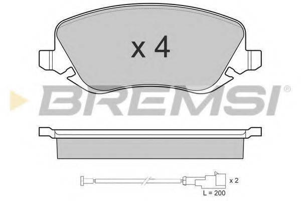 BREMSI 23810 Комплект гальмівних колодок, дискове гальмо
