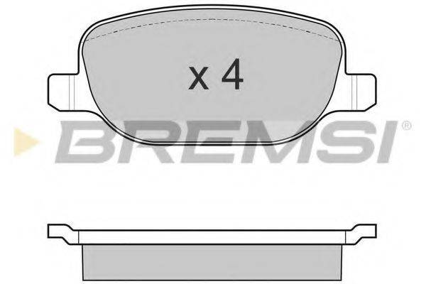 BREMSI 23811 Комплект гальмівних колодок, дискове гальмо