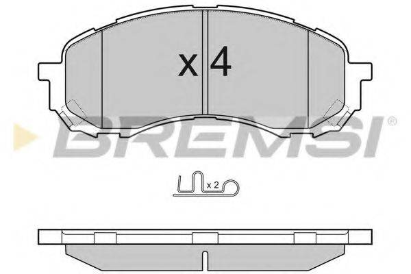 BREMSI 24372 Комплект гальмівних колодок, дискове гальмо
