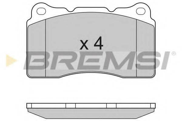 BREMSI BP3167 Комплект гальмівних колодок, дискове гальмо