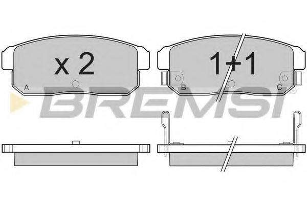 BREMSI BP3171 Комплект гальмівних колодок, дискове гальмо