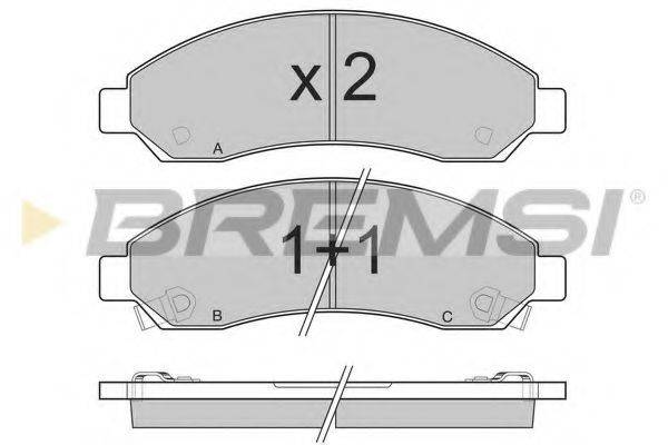 BREMSI 24595 Комплект гальмівних колодок, дискове гальмо
