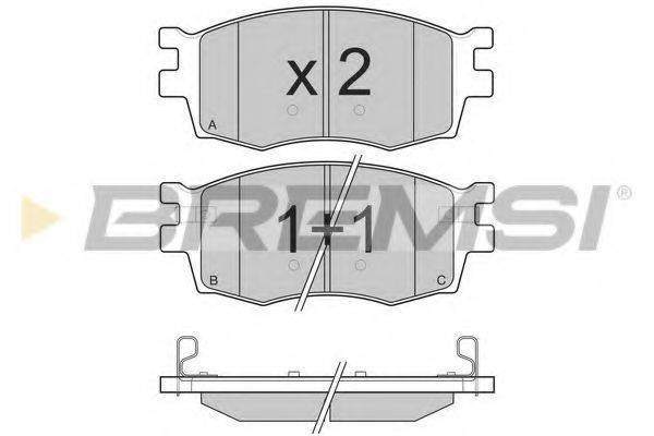 BREMSI 24317 Комплект гальмівних колодок, дискове гальмо