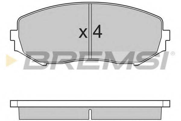BREMSI 24346 Комплект гальмівних колодок, дискове гальмо