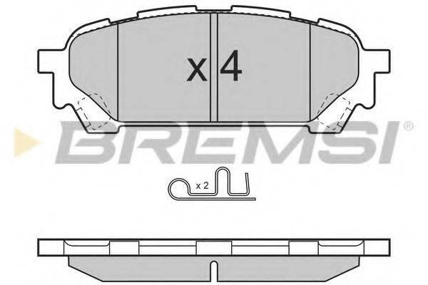 BREMSI BP3270 Комплект гальмівних колодок, дискове гальмо