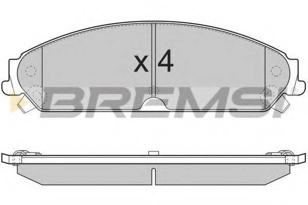 BREMSI 24164 Комплект гальмівних колодок, дискове гальмо