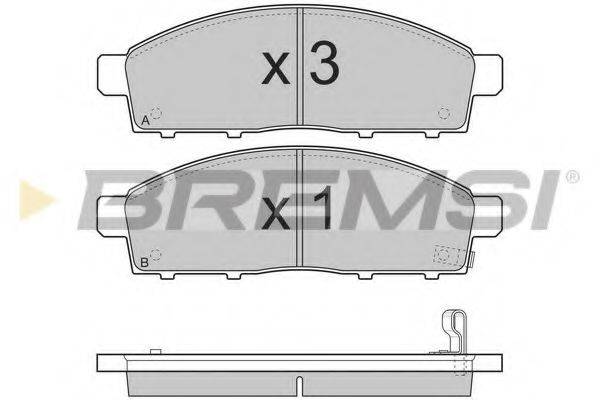 BREMSI 24529 Комплект гальмівних колодок, дискове гальмо