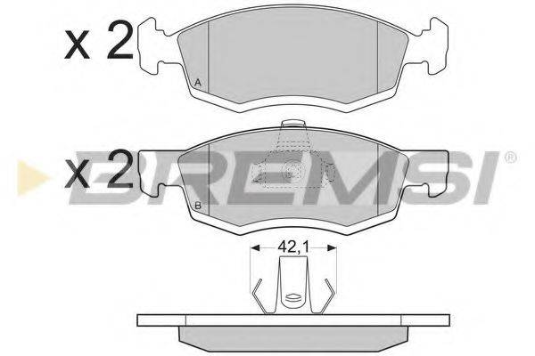 BREMSI BP3391 Комплект гальмівних колодок, дискове гальмо