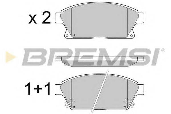 BREMSI 25034 Комплект гальмівних колодок, дискове гальмо