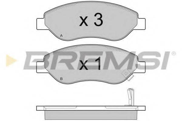 BREMSI 24550 Комплект гальмівних колодок, дискове гальмо