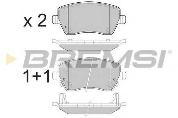 BREMSI 24403 Комплект гальмівних колодок, дискове гальмо