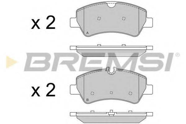 BREMSI 25604 Комплект гальмівних колодок, дискове гальмо