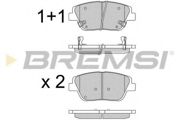 BREMSI 25116 Комплект гальмівних колодок, дискове гальмо