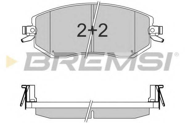 BREMSI 23461 Комплект гальмівних колодок, дискове гальмо