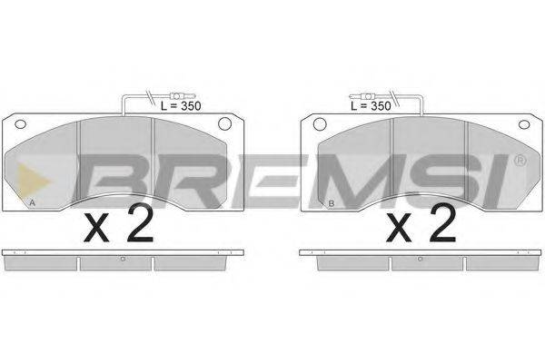 BREMSI 29044 Комплект гальмівних колодок, дискове гальмо