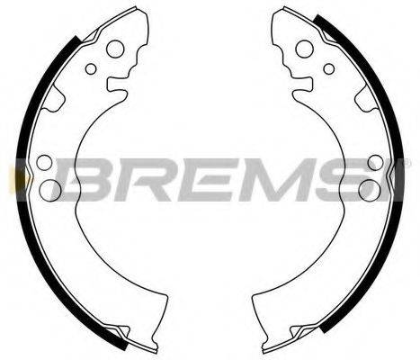 BREMSI 1298 Комплект гальмівних колодок