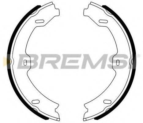 BREMSI 2318 Комплект гальмівних колодок, стоянкова гальмівна система