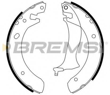 BREMSI 2436 Комплект гальмівних колодок