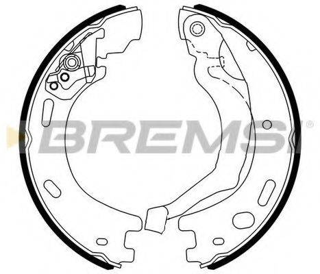 BREMSI 2440 Комплект гальмівних колодок, стоянкова гальмівна система