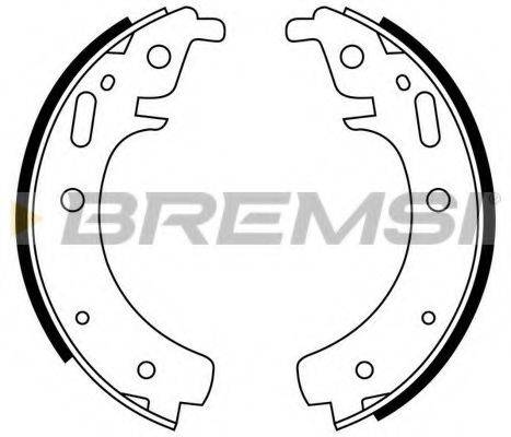 BREMSI 2502 Комплект гальмівних колодок