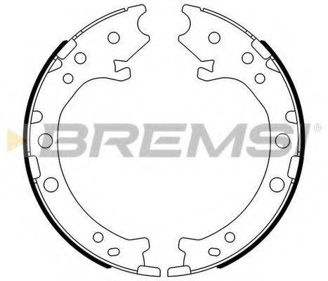 BREMSI 2715 Комплект гальмівних колодок, стоянкова гальмівна система