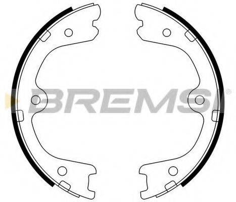 BREMSI 2873 Комплект гальмівних колодок, стоянкова гальмівна система