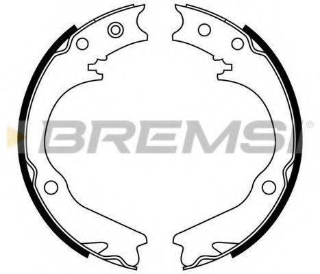 BREMSI 2892 Комплект гальмівних колодок