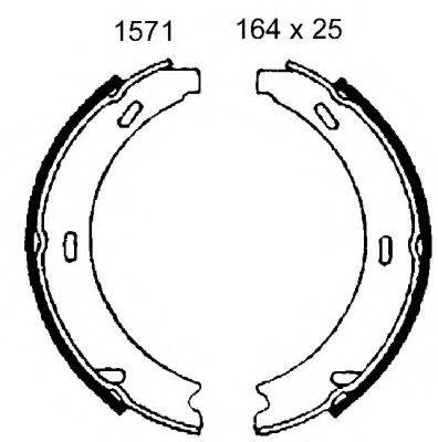 BSF 1571 Комплект гальмівних колодок, стоянкова гальмівна система