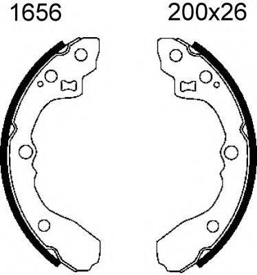 BSF 1656 Комплект гальмівних колодок