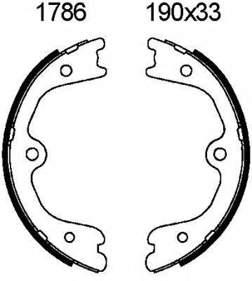 BSF 1786 Комплект гальмівних колодок, стоянкова гальмівна система