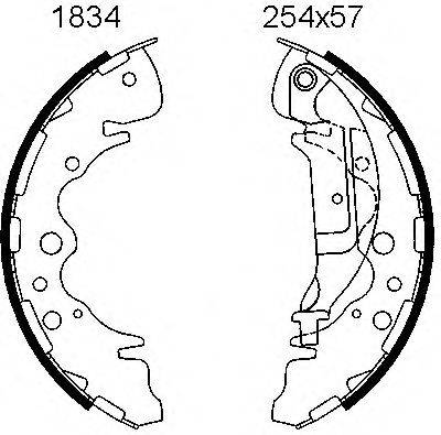 BSF 1834 Комплект гальмівних колодок