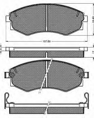 BRECO P15011 Комплект гальмівних колодок, дискове гальмо