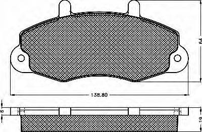 BSF 10342 Комплект гальмівних колодок, дискове гальмо