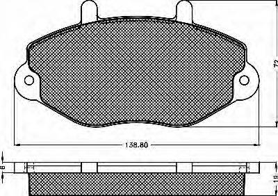 BSF 10343 Комплект гальмівних колодок, дискове гальмо