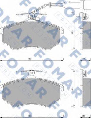 FOMAR FRICTION FO432881 Комплект гальмівних колодок, дискове гальмо