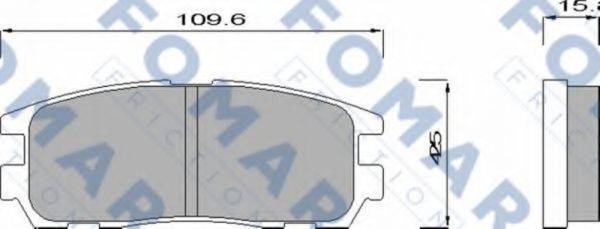 FOMAR FRICTION FO621481 Комплект гальмівних колодок, дискове гальмо