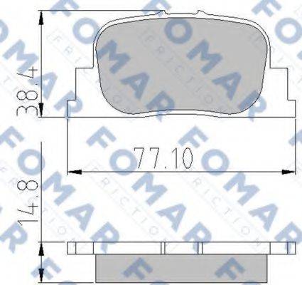 FOMAR FRICTION FO909181 Комплект гальмівних колодок, дискове гальмо
