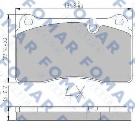 FOMAR FRICTION FO935281 Комплект гальмівних колодок, дискове гальмо