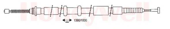 MGA 38108 Трос, стоянкова гальмівна система