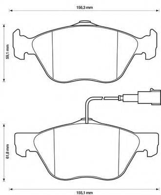 BENDIX 21637 Комплект гальмівних колодок, дискове гальмо