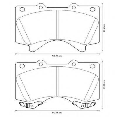 BENDIX 24394 Комплект гальмівних колодок, дискове гальмо